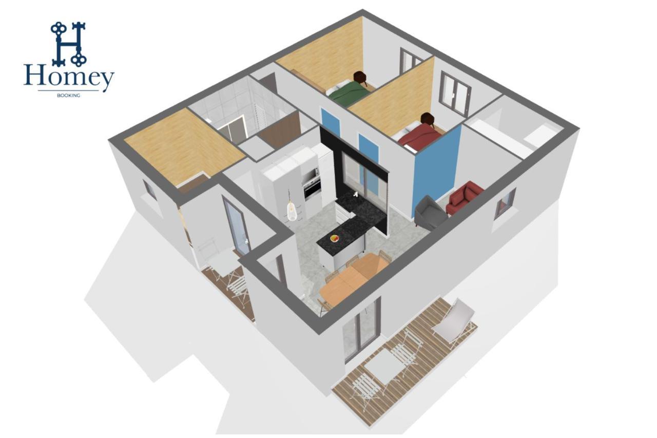 Homey Montaigne - New - A 1 Min A Pied Du Lac D'Annecy - 2 Balcons Prives - Appartement Avec 2 Chambres - Stationnement Gratuit Toute L'Annee Sauf En Ete - Juin A Aout Exterior photo